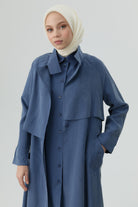 Rüzgarlık Detaylı Giy-Çık - İndigo TUGBA