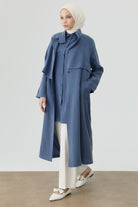 Rüzgarlık Detaylı Giy-Çık - İndigo TUGBA