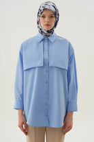 Rüzgarlıklı Gömlek - Açık Mavi TUGBA