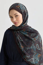 Dila Natural Şal - Bordo TUGBA