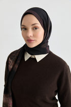 Maren Krep İpek Şal - Mürdüm TUGBA