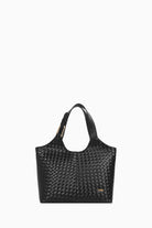 Hasır Örgü Desenli Çanta - Siyah TUGBA