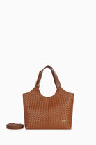 Hasır Örgü Desenli Çanta - Taba TUGBA