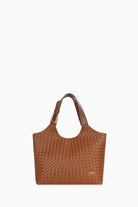 Hasır Örgü Desenli Çanta - Taba TUGBA