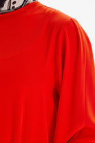 Sıfır Yaka Kol Detaylı Bluz - Mercan TUGBA