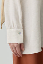 Sıfır Yaka Manşetli Gömlek - Bej TUGBA