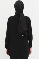 Şifon Ve Payet Garnili Tunik - Siyah TUGBA