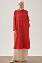 Sırt Detaylı Giy-Çık - Kırmızı TUGBA