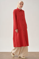 Sırt Detaylı Giy-Çık - Kırmızı TUGBA