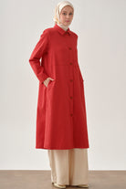 Sırt Detaylı Giy-Çık - Kırmızı TUGBA