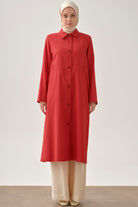 Sırt Detaylı Giy-Çık - Kırmızı TUGBA