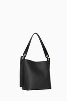 Omuz Askılı Üçgen Deri Çanta - Siyah TUGBA