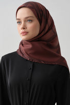 İnhina Twill İpek Eşarp - Bordo TUGBA