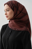 İnhina Twill İpek Eşarp - Bordo TUGBA