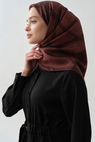 İnhina Twill İpek Eşarp - Bordo TUGBA