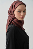İnhina Twill İpek Eşarp - Bordo TUGBA