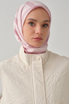 İnhina Twill İpek Eşarp - Pembe TUGBA
