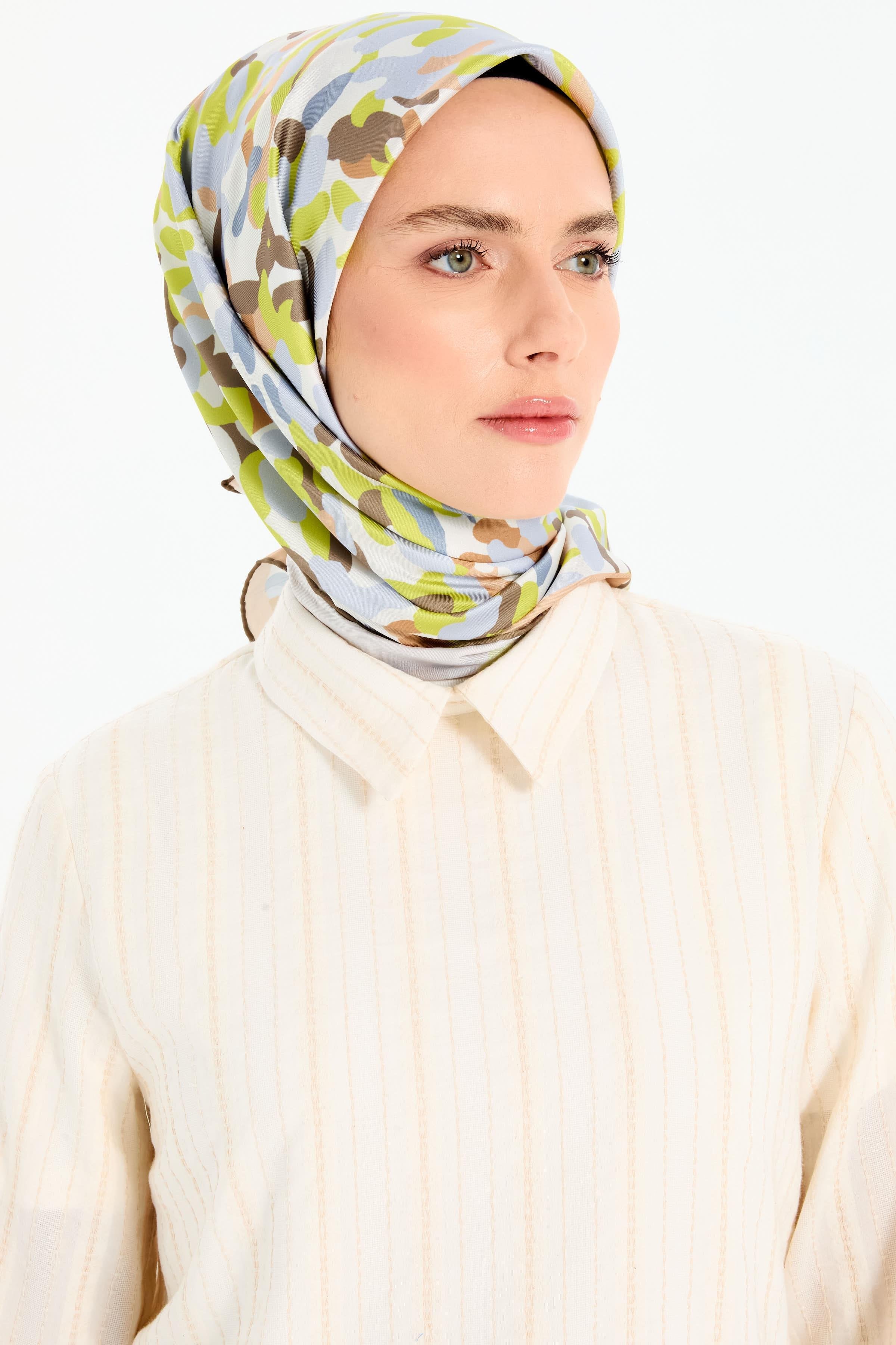 Soyut Desen Stil Eşarp - Asit TUGBA