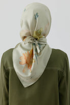 Süregan Twill İpek Eşarp - Su Yeşili TUGBA