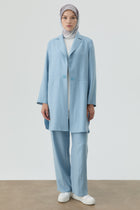 Süs Düğmeli Blazer Ceket - Aqua TUGBA