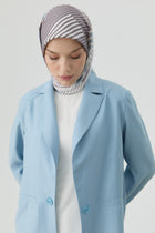 Süs Düğmeli Blazer Ceket - Aqua TUGBA
