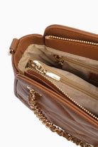 Zincir Kulplu Satchel Çanta - Taba TUGBA