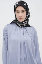 Ters Gizli Patlı Pileli Gömlek - Mavi TUGBA