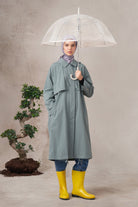 File Detaylı Yağmurluk - Mint TUGBA