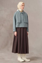 Crop Yağmurluk - Mint TUGBA
