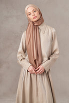 Kraş Etek Gömlek Takım - Vizon TUGBA