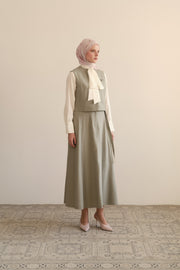 Wool Blend Decorative Pocket Detail Set - Thyme