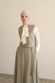 Wool Blend Decorative Pocket Detail Set - Thyme