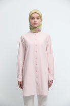 Yandan Yırtmaçlı Tunik - Pembe TUĞBA