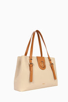 Tokalı Tote Çanta - Bej TUGBA