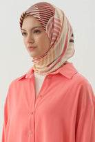 Tuğba Geo Twill İpek Eşarp - Oranj TUGBA