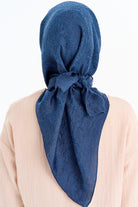 Zebra Desen Viskon Eşarp - İndigo TUGBA