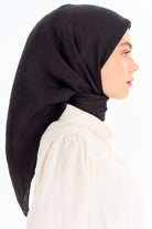 Zebra Desen Viskon Eşarp - Siyah TUGBA