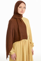 Zebra Desen Viskon Şal - Açık Kahve TUGBA