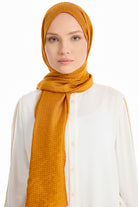 Kazayağı Desen Viskon Şal - Hardal TUGBA