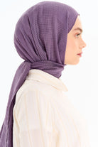 Kazayağı Desen Viskon Şal - Lila TUGBA