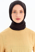 Zebra Desen Viskon Şal - Siyah TUGBA