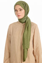 Zebra Desen Viskon Şal - Yeşil TUGBA