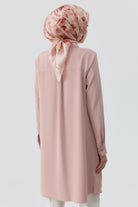 Volan Detaylı Tunik - Pudra TUGBA