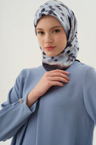 Yaka ve Kolları Pile Broş Detaylı Tunik - Açık Mavi TUGBA