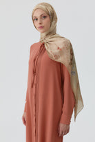 Yakası Bağcıklı Pileli Tunik - Tarçın TUGBA