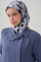 Yandan Gizli Pat Kapamalı Pardesü - İndigo TUGBA