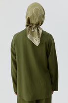 Yandan Yırtmaçlı Gömlek - Haki TUGBA