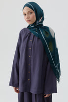 Yandan Yırtmaçlı Gömlek - İndigo TUGBA