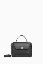 Yanları Fermuarlı Üçgen Kapaklı Çanta - Siyah TUGBA