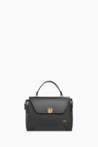 Yanları Fermuarlı Üçgen Kapaklı Çanta - Siyah TUGBA